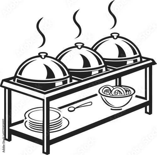 vector illustration of a kitchen stove