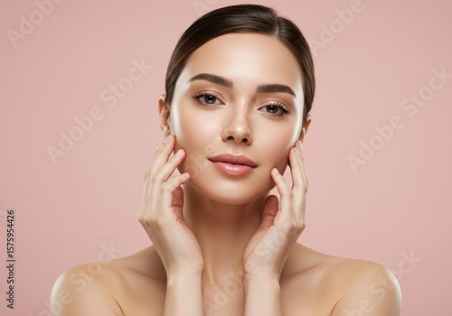 Portrait of a young woman with perfect skin