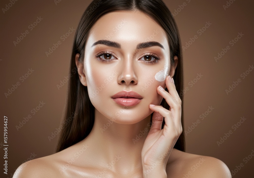Fototapeta premium Portrait of a young woman with perfect skin