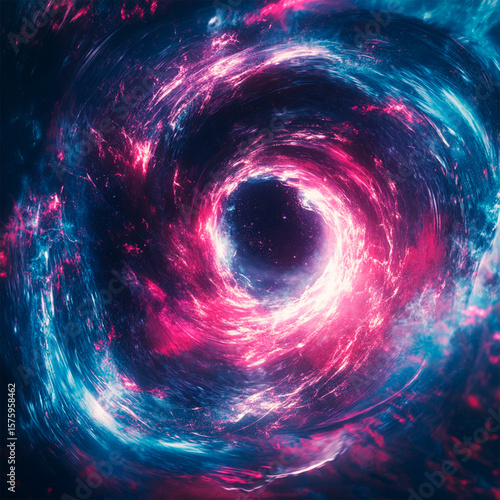 Radiant abstract motion background with glowing waves, soft curves, and floating particles in vibrant neon tones. Great for futuristic visuals.