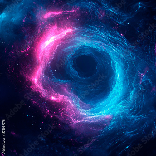 Modern digital flow with dreamy curves and high-contrast color transitions. Perfect for sci-fi themes and visual interfaces.