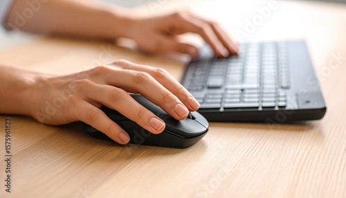 Wallpaper Mural Hands typing on keyboard and using mouse Torontodigital.ca