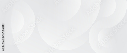 Abstract white glowing geometric lines on gray background. Modern shiny blue circle lines pattern.