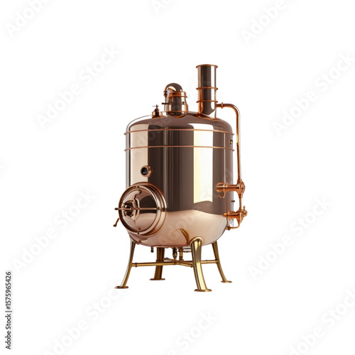 Polished Copper Distillation Still, Alembic, Brewing Equipment