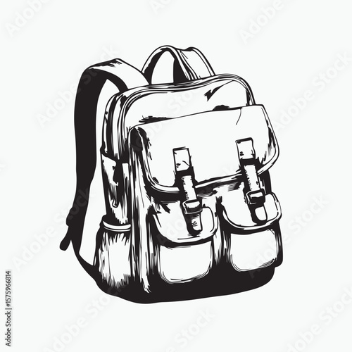 vector illustration of a backpack