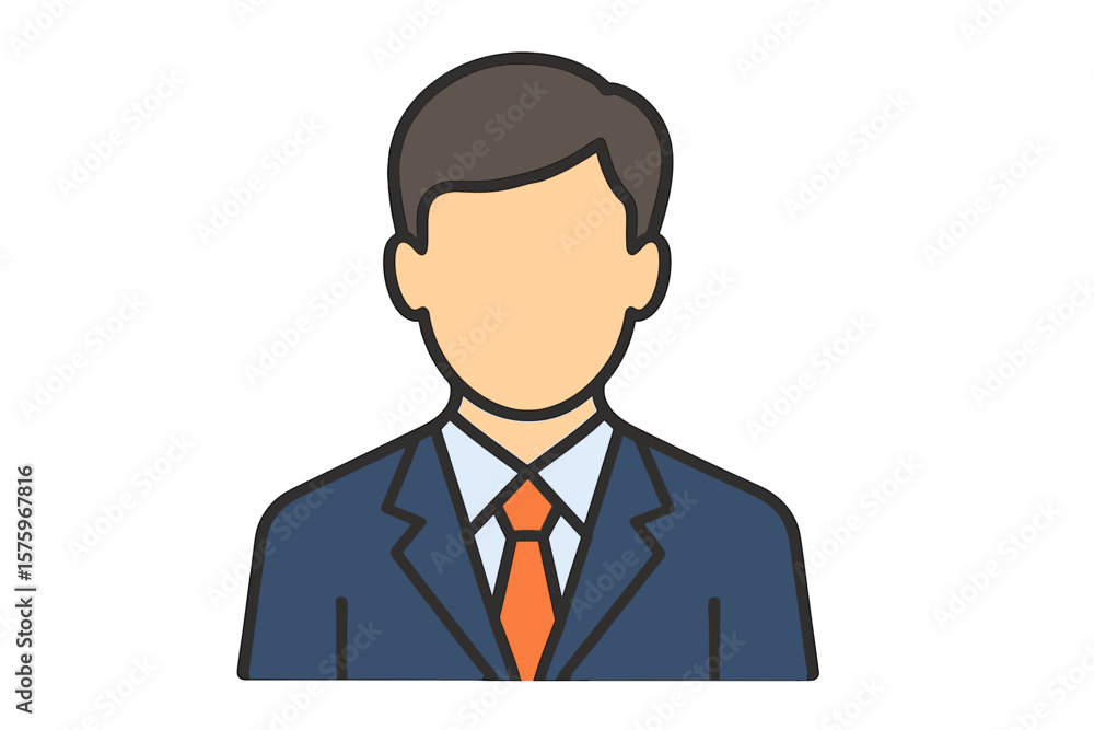 Businessman Avatar Icon. Male Professional in Suit and Tie. Flat Vector Illustration. Corporate Profile Picture. Office Worker. Business Person. Executive. Isolated Transparent Background. Businessman Avatar Icon. Male Professional in Suit and Tie. Flat Vector Illustration. Corporate Profile Picture. Office Worker. Business Person. Executive. Isolated Transparent Background.