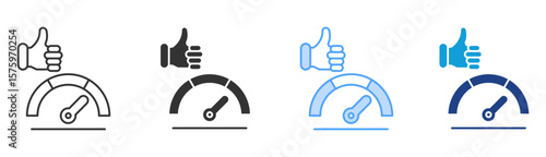Performance Icon Set Multiple Style Collection