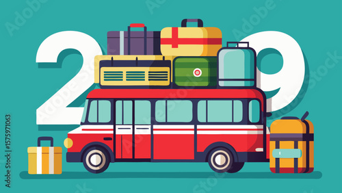 29 Bus With Luggage And Backpacks Loaded Below