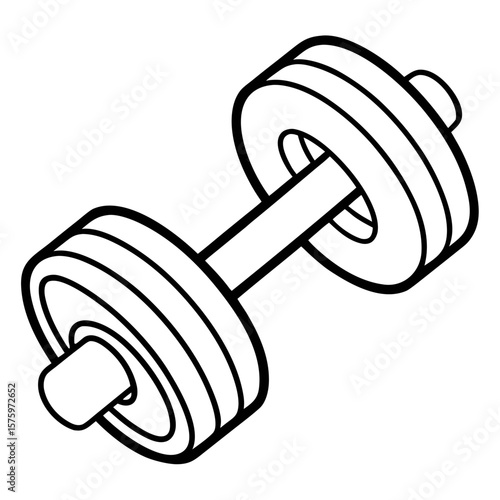 dumbbell isolated on white