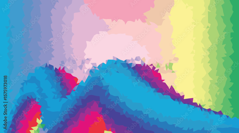 Obraz premium Abstract colorful jagged shapes background