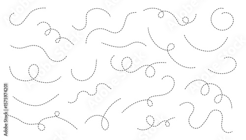 Schematic representation of route map, a line symbol for a business trip or a flight, with a wave pattern and a monochrome background design.