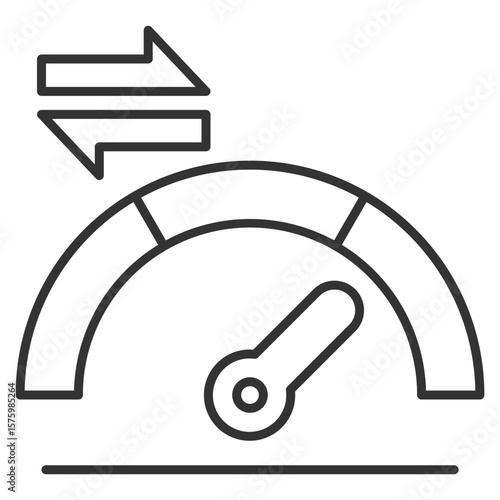 Bandwidth Outline Icon Element For Design