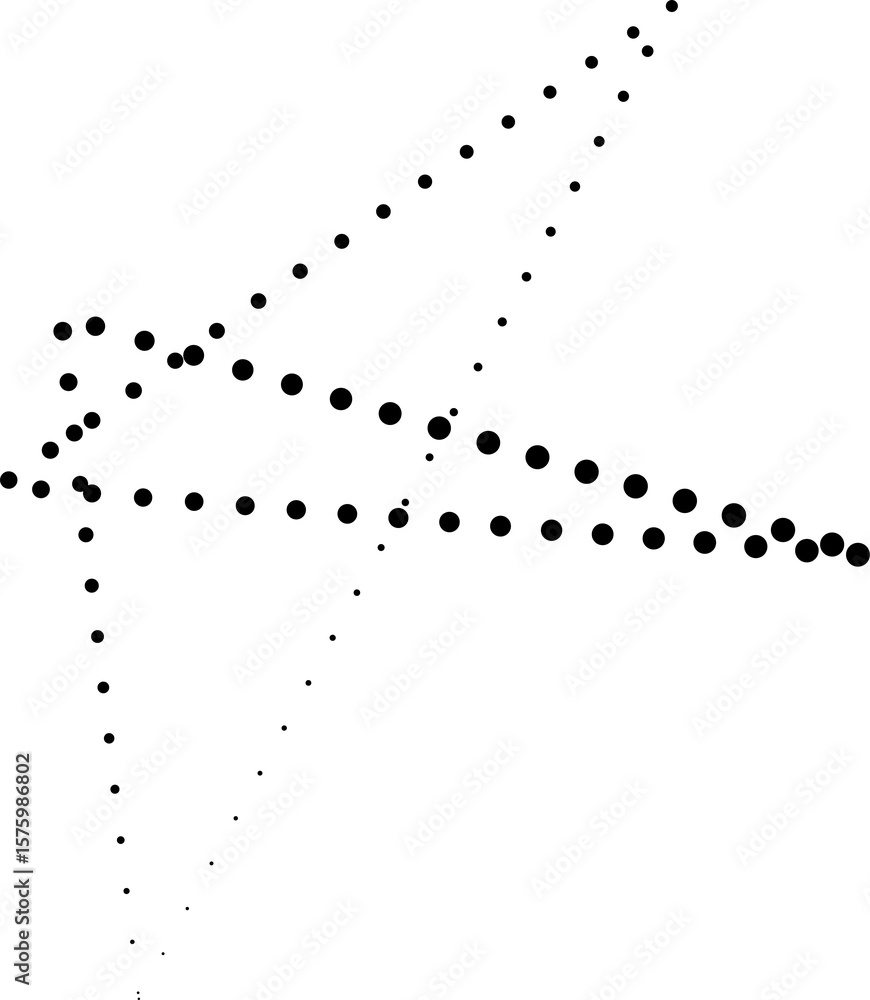Obraz premium Star shape with dotted line, twinkle, sparkles, shining burst