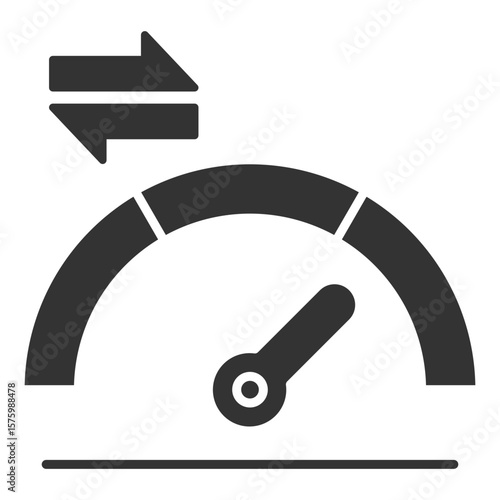 Bandwidth Glyph Icon Element For Design
