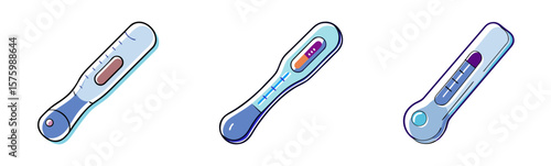 Pregnancy tests and electronic thermometers, representing the process of diagnostic medical devices 