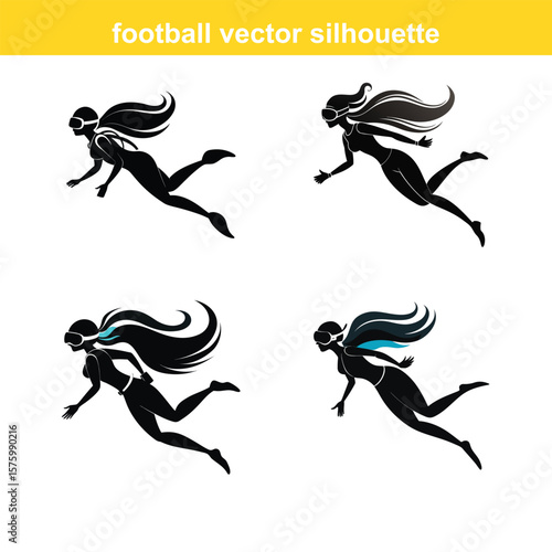 Diver,Underwater Diving,Black silhouette of a scuba diver wearing a wetsuit swimming underwater vector art,