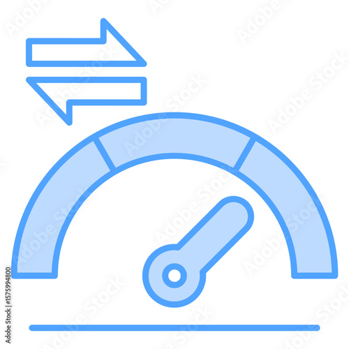 Bandwidth Blue Icon Element For Design