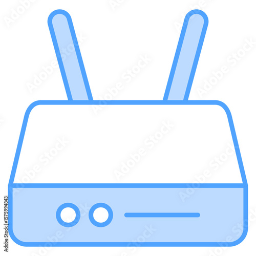Router Blue Icon Element For Design