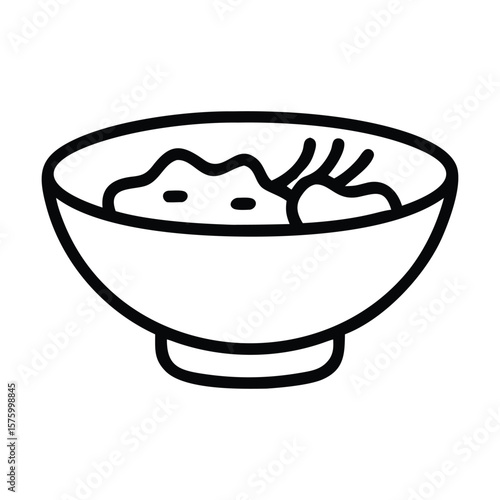 Borscht glyph and line vector illustration