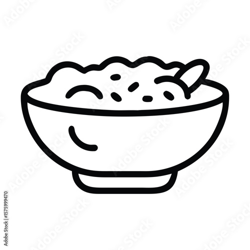 Borscht glyph and line vector illustration