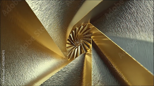 Golden spiral abstract art, textured background
