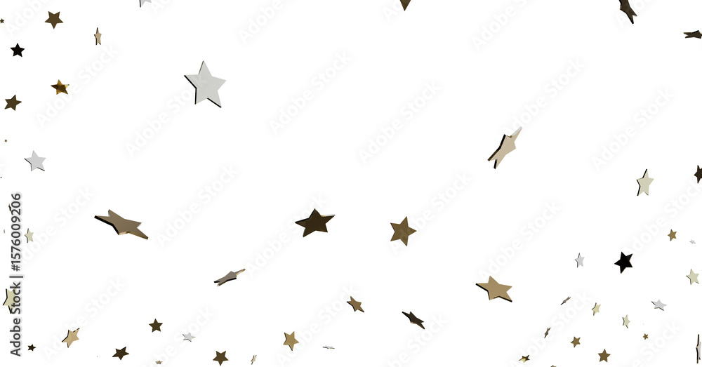 Fototapeta premium Falling Stars White Background