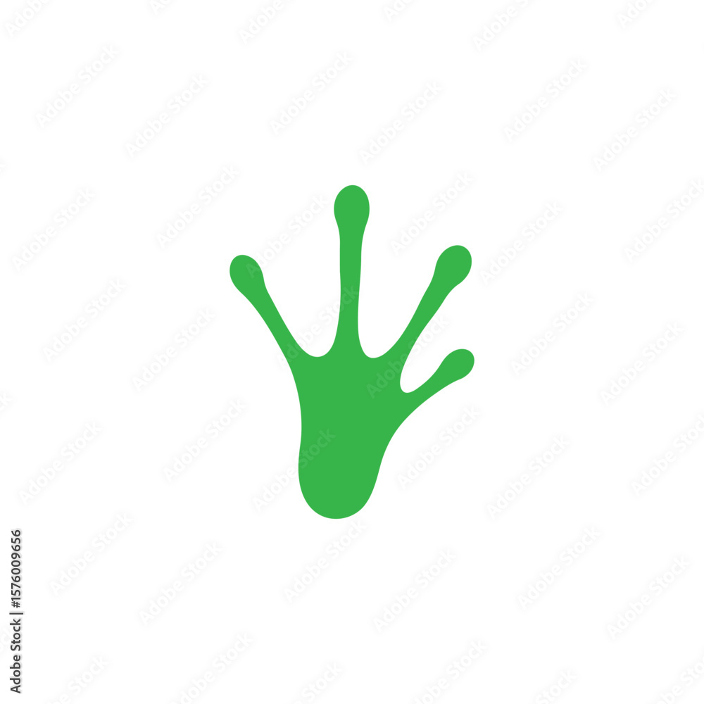 Green Frog Footprint silhouette vector flat illustration design. Green Frog Footprint silhouette vector flat illustration design.