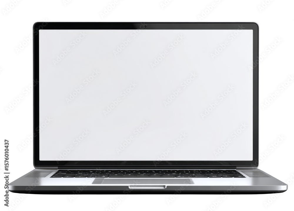 Laptop presenting blank screen, looking inviting Laptop presenting blank screen, looking inviting