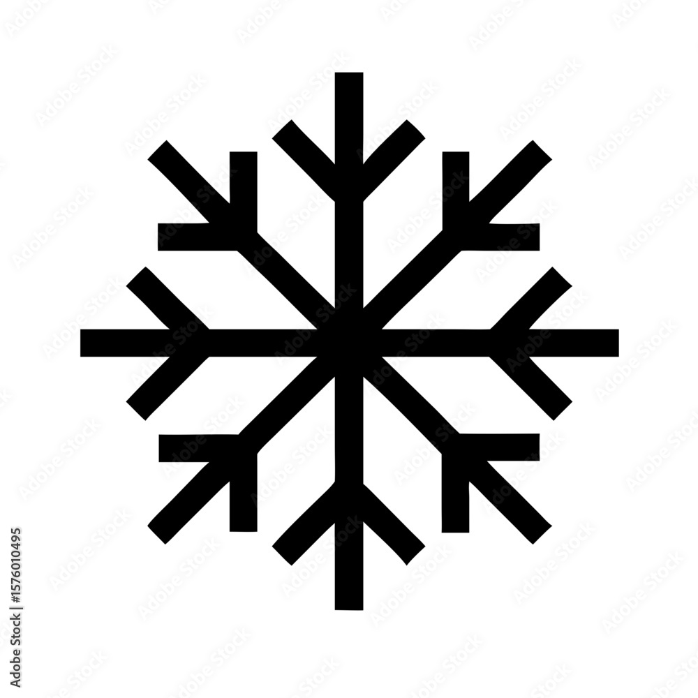 Geometric Snowflake Design Elegant Black and White Winter Pattern Graphic Geometric Snowflake Design Elegant Black and White Winter Pattern Graphic