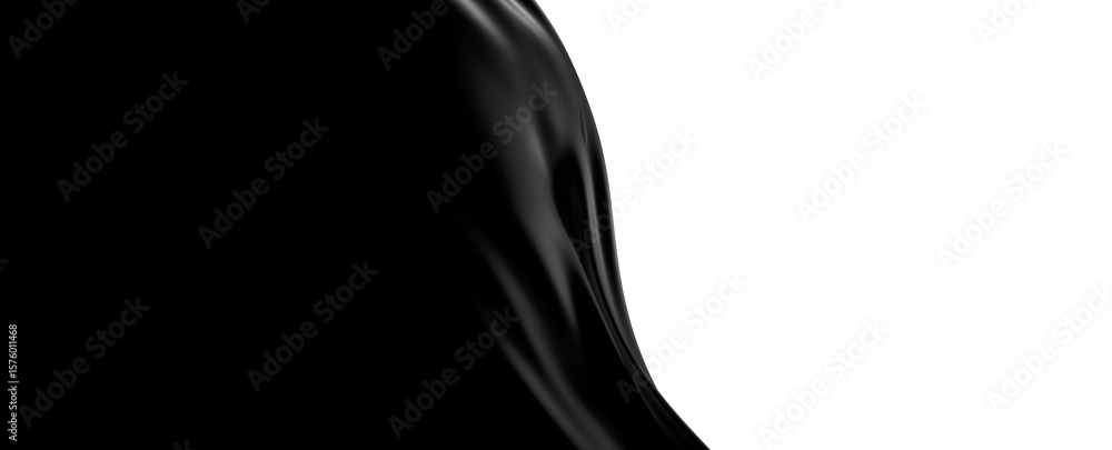 Naklejka premium High-quality image of black fabric, perfect for backgrounds, websites, and design projects.