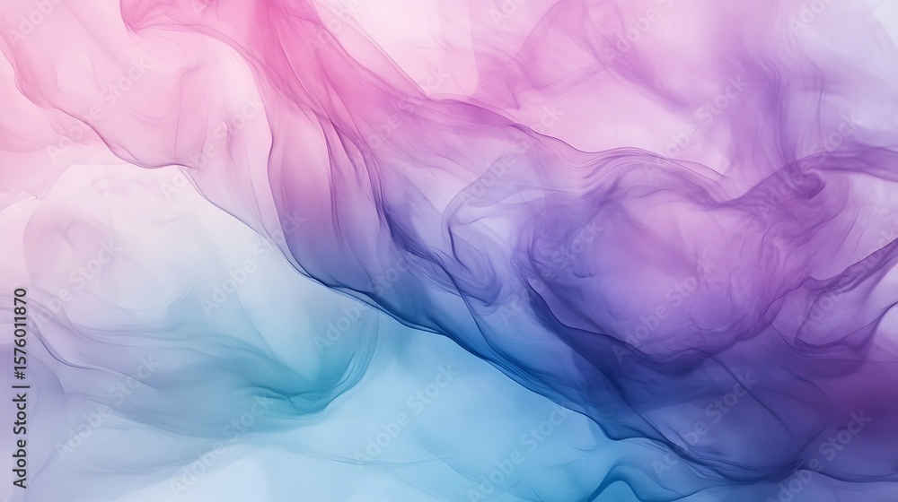 Fototapeta premium Abstract fluid art design with soft pastel colors.