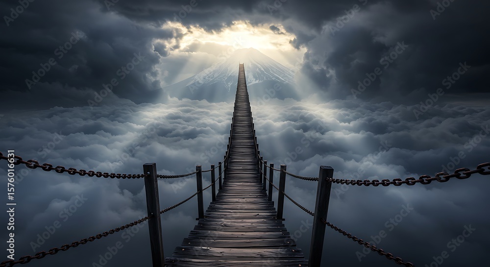 Obraz premium Stairway to Heaven Through Clouds