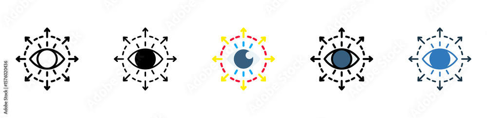 Obraz premium Perspective icon multiple style