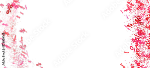 Wallpaper Mural Abstract background with pink percentage symbols. Perfect for sale banners and promotions. Torontodigital.ca