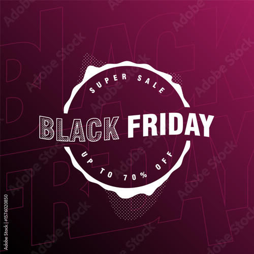 Bold, eye-grabbing, and built for impact—this Black Friday banner bursts with urgency and style. Ideal for e-commerce brands, promotional campaigns, and seasonal advertising that needs to convert fast