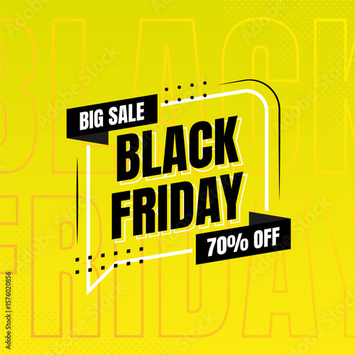 Bold, eye-grabbing, and built for impact—this Black Friday banner bursts with urgency and style. Ideal for e-commerce brands, promotional campaigns, and seasonal advertising that needs to convert fast