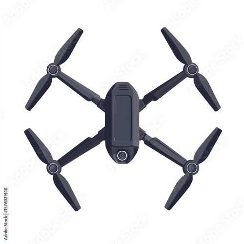 Top-down view of a modern drone.