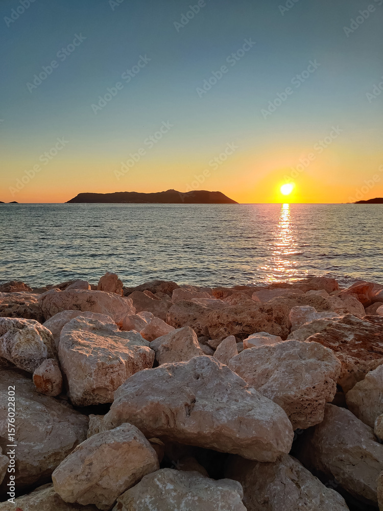 beautiful dramatic landscape of sunset on the sea beach beautiful dramatic landscape of sunset on the sea beach