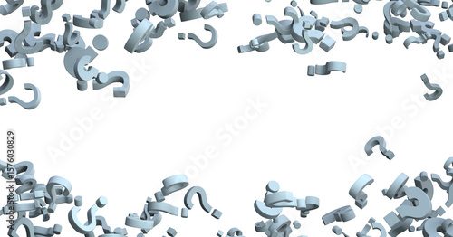 question marks, original 3d...