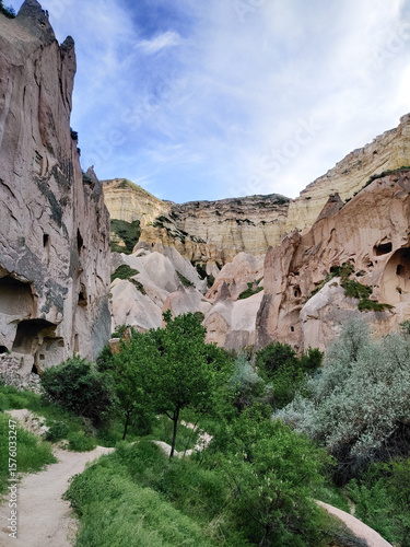 beautiful mountain scenery in the city Cappadocia in Turkey
