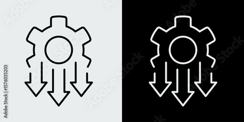 Production decrease icon