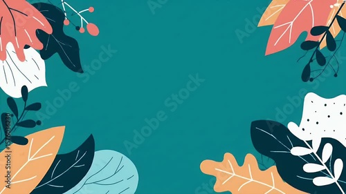 Animated Autumn Leaves Pattern for Backgrounds