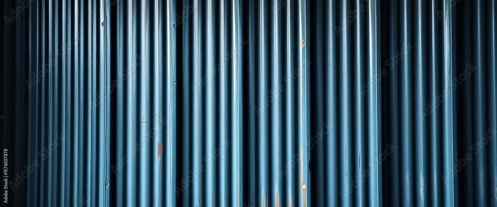 Obraz premium Dark corrugated metal, textured surface, industrial background, macro, metallic texture