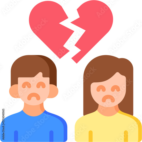 Break Up Flat Icon