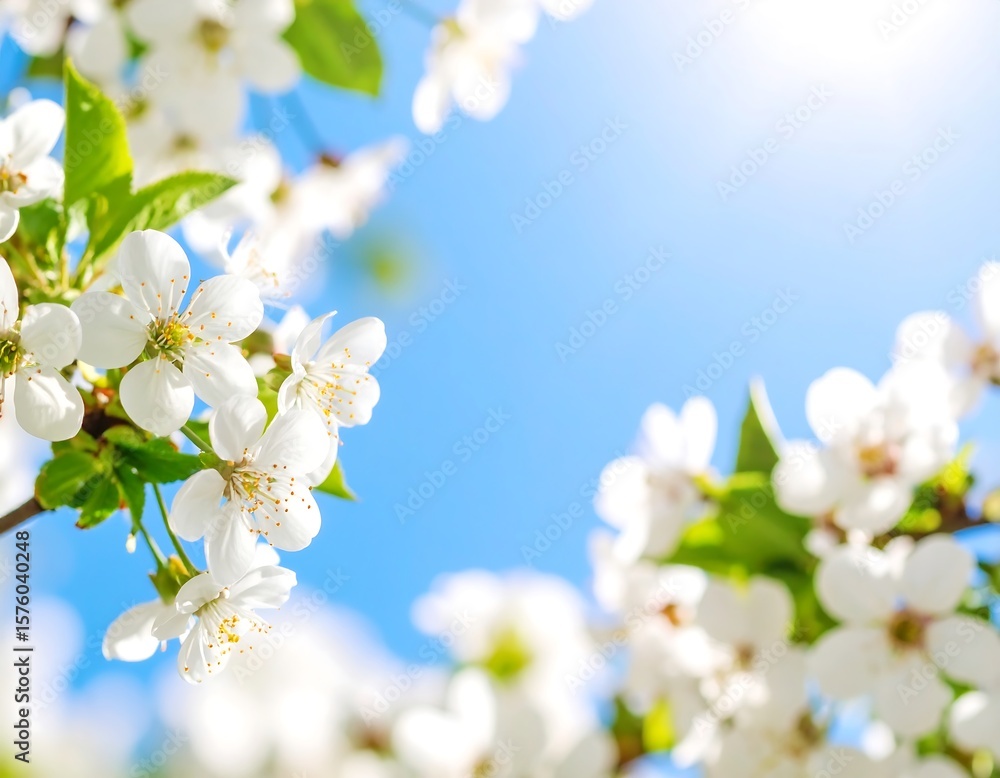Spring blossoms against a clear blue sky Spring blossoms against a clear blue sky