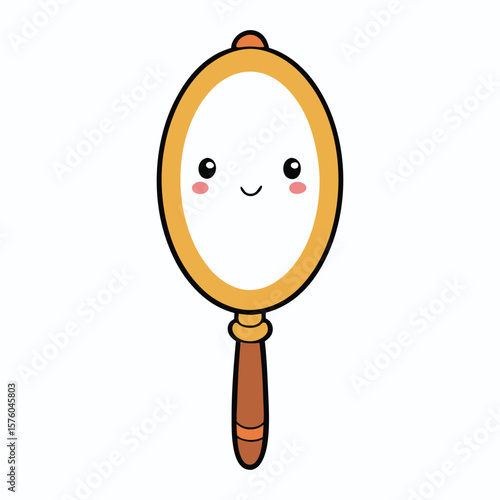 A radiant gold magic mirror, shimmering with ancient enchantments, reflects not just images but hidden truths and mystical visions beyond the ordinary realm.
