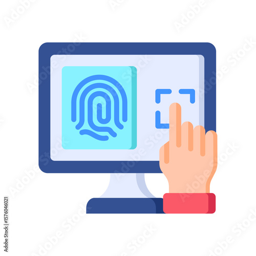Biometric Identification flat color icon