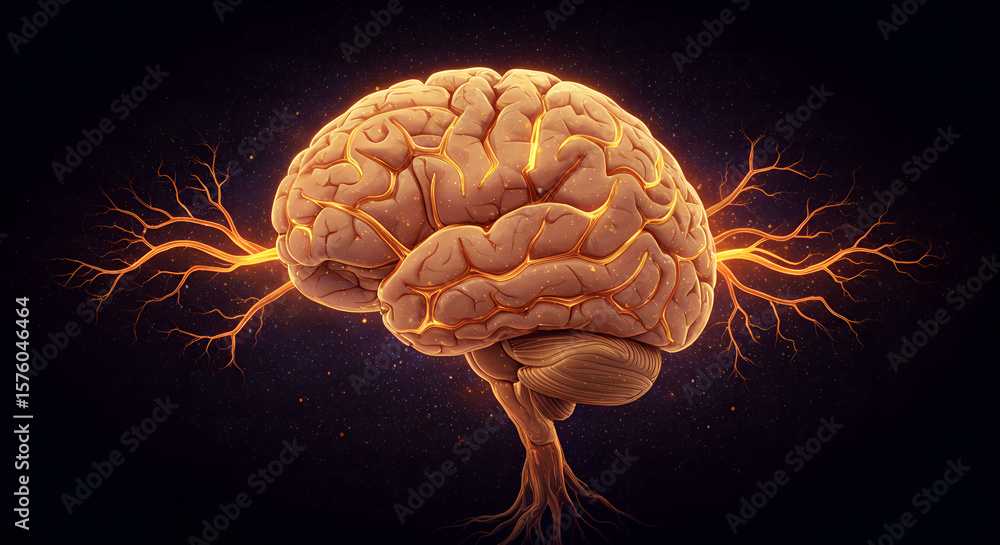 Fototapeta premium 3d rendered illustration of human brain