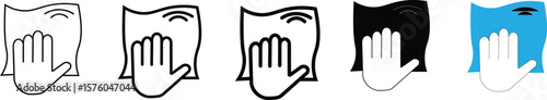 Cleaning cloth Simple vector icons