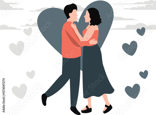Lovers are standing closely.